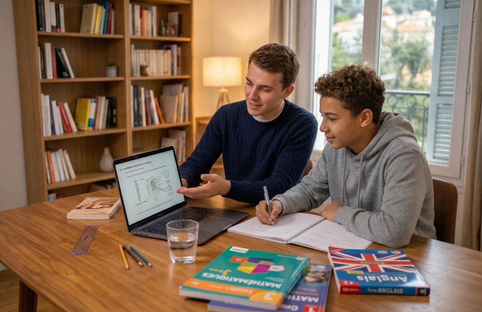Professeur Sophiacademia en cours particulier à domicile avec un élève
